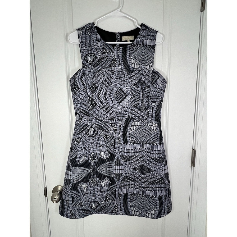 Josh V Miamore Diamond Print Women's Mini Dress Cocktail Party Glam Large